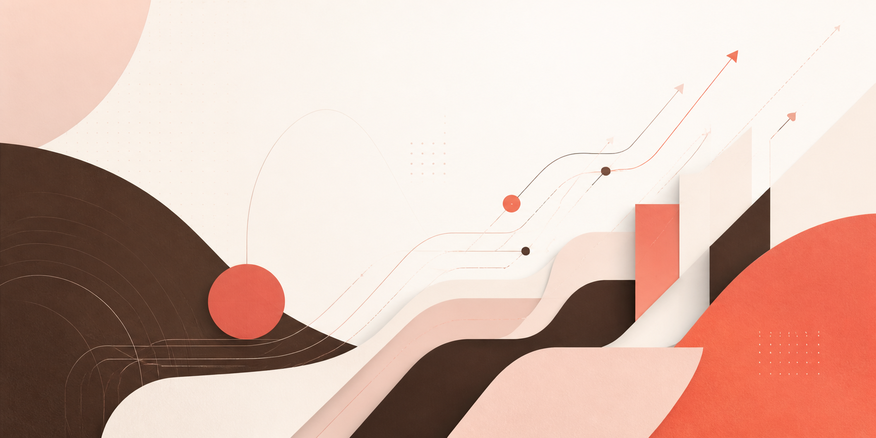 Abstract visual representing connected business systems