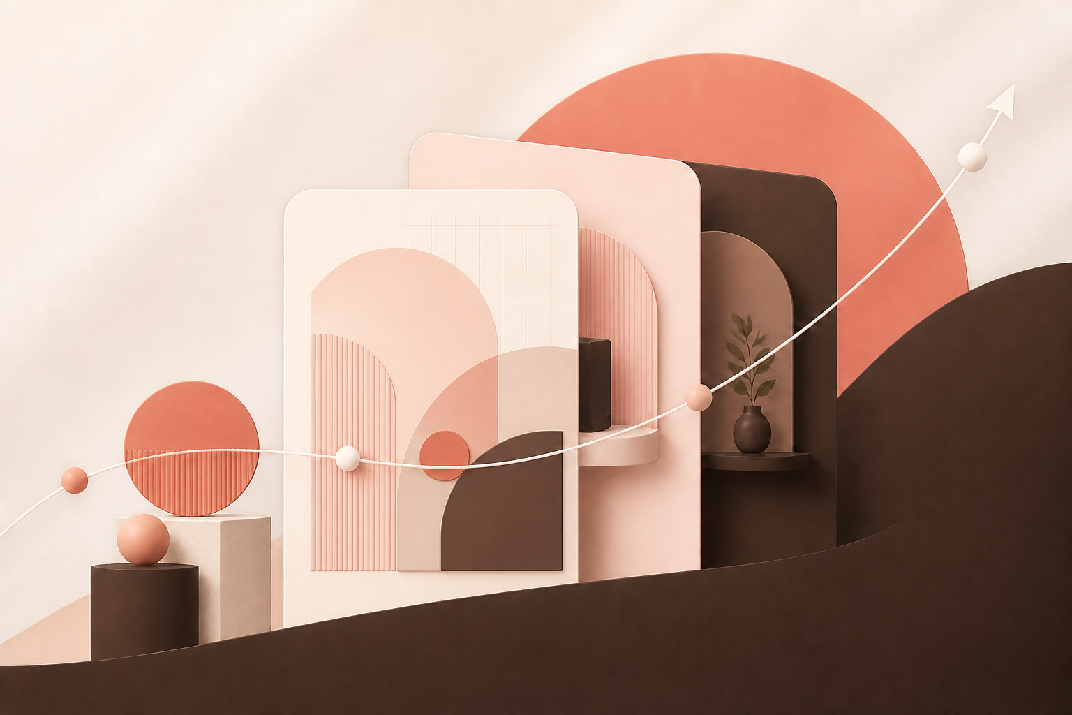 Abstract visual representing useful ideas for business growth
